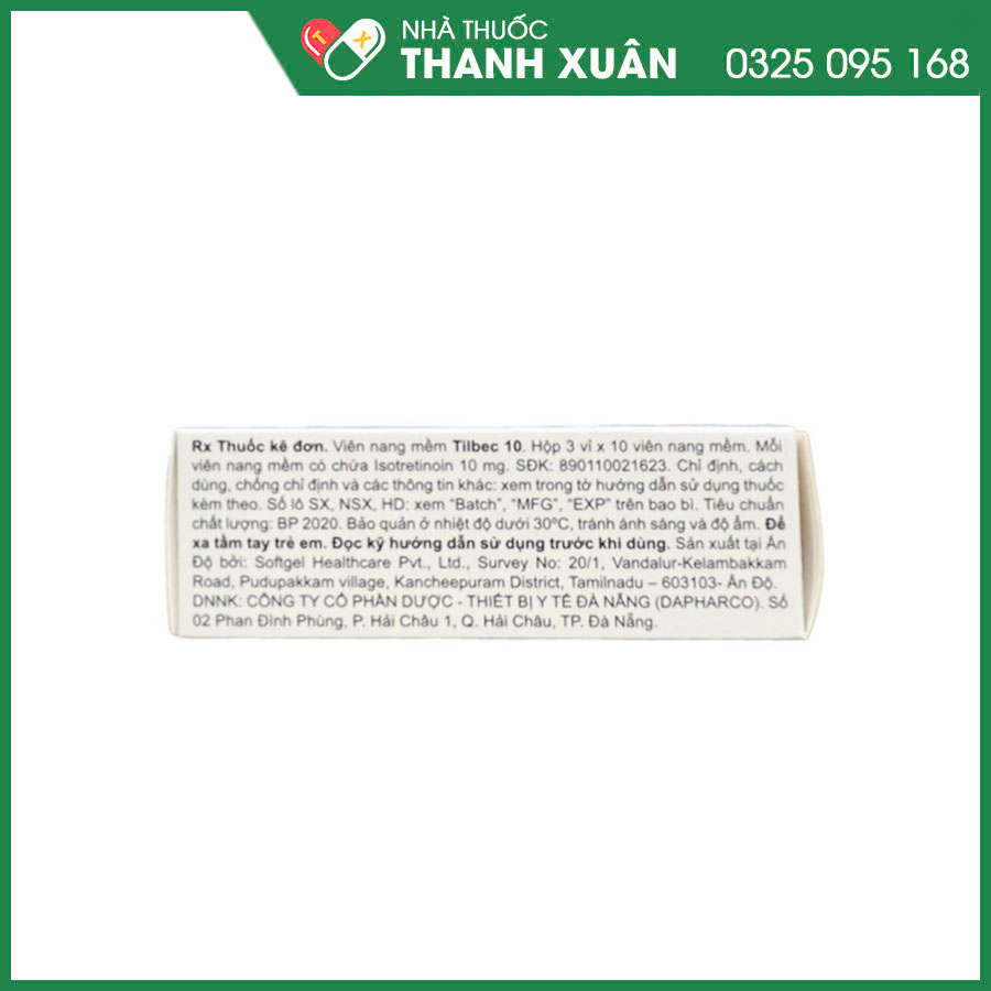 Tilbec 10 thuốc điều trị các dạng mụn trứng cá nặng